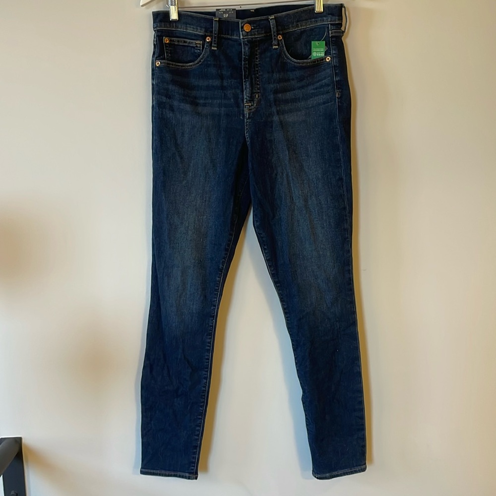 Gap True Skinny High Rise Dark Wash Jeans